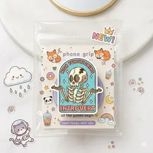 Funny Introvert Skeleton Phone Grip – Unique PopSocket Holder for Phone & Tablet