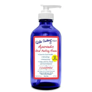 Dale Audrey Ayurvedic Oral Pulling Rinse Cinnamon Flavor 8oz Alcohol-Free Whitening Cleanser with Neem Myrrh & Clove Bud Oil Antibacterial Daily Mouthwash