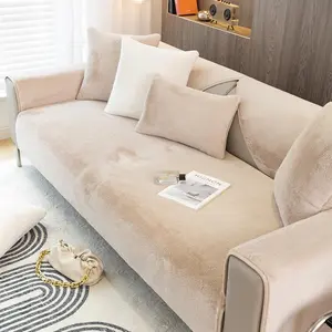 Solid Color Sofa Cover, 1 Count Soft Comfortable Sofa Towel, Non-slip Couch Cover, Sofa Protector for Home Living Room, Bedroom