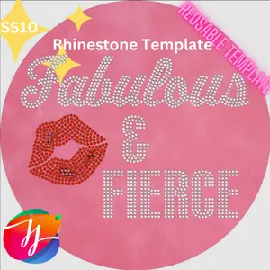 Fabulous and Fierce Reusable Rhinestone Template of Magic Flock