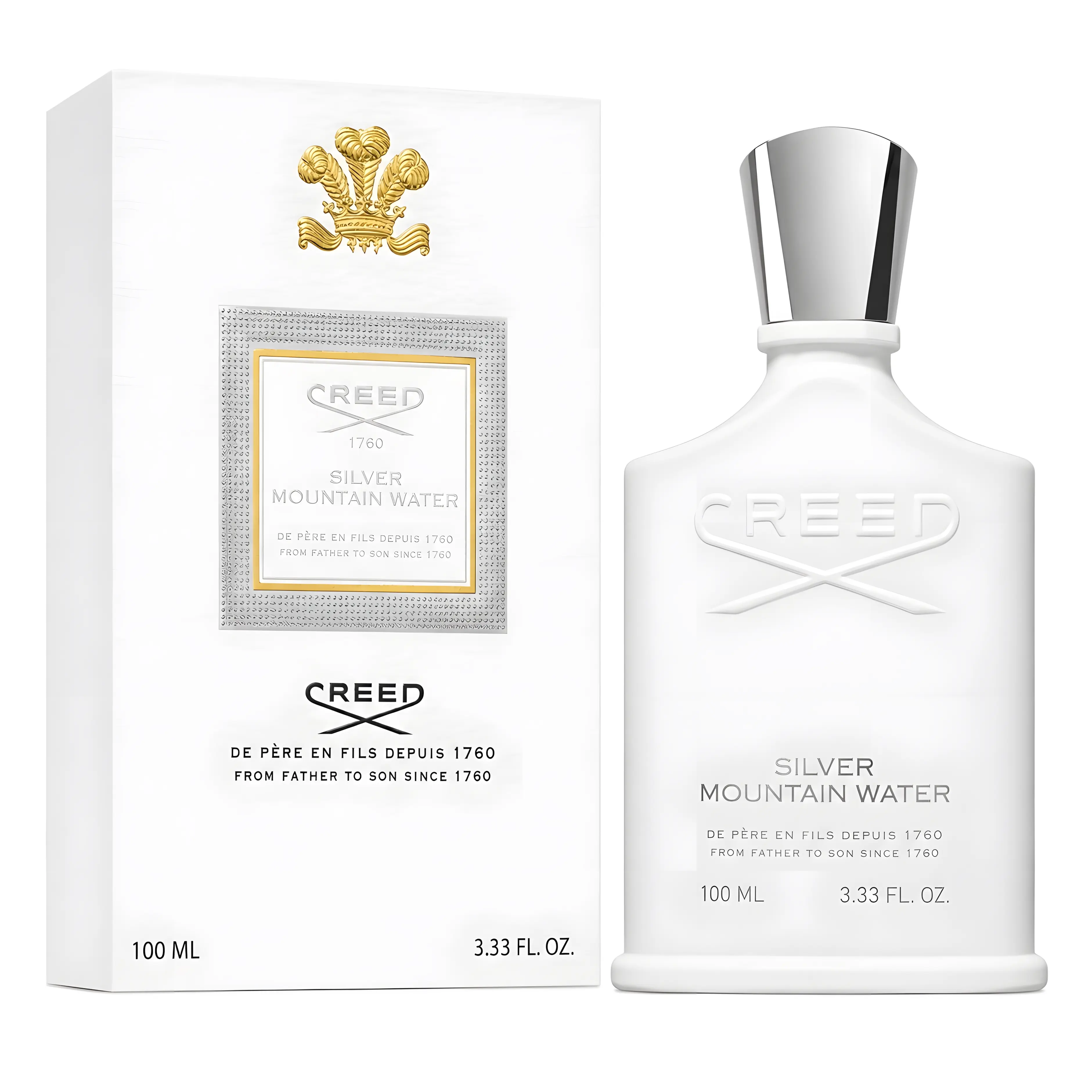 Creed Silver Mountain Water For Men 3.3 Oz, Citrus Fruity & Woody