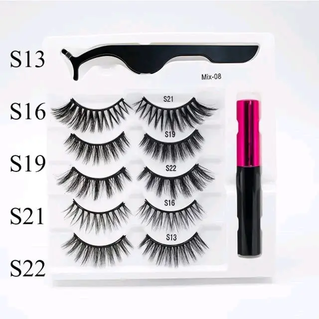 Magnetic False Lashes - Lightweight, Easy to Use, Ideal for Makeup Application, Versatile Design - Eyelashes Mixed Length