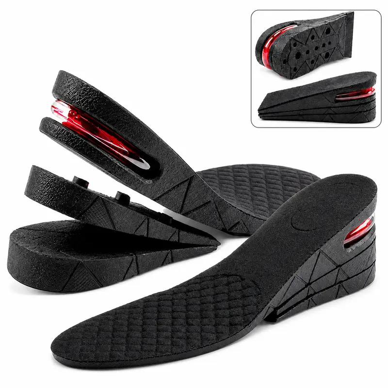2026 New Adjustable Height Increase Insoles for Men & Women, 3-Layer Air Cushion Heel Lift Inserts, Trim-to-Fit Party Gift Shoe Insoles
