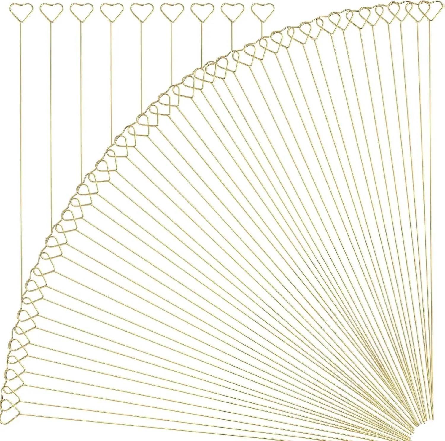40Pcs Floral Picks Card Holder, Gift Card Holder Sticks for Bouquets, Wedding Centerpieces, Photo Holders Pick Sticks,Card Holder for Flower Arrangement, Picture Holders for Centerpieces(Heart)