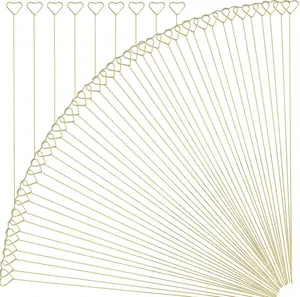 40Pcs Floral Picks Card Holder, Gift Card Holder Sticks for Bouquets, Wedding Centerpieces, Photo Holders Pick Sticks,Card Holder for Flower Arrangement, Picture Holders for Centerpieces(Heart)