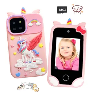 Learning Smartphone Toy, Dual Camera, Educational Games, Mp3 Player, 32GB Card, Ideal for Kids Aged 3-12, Perfect Gift