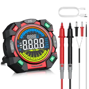 Neoteck 6000 Counts TRMS Multimeter Rechargeable Auto-Ranging Volt Meter for AC/DC Voltage & Current Electric Meter Tester with Color Screen for NCV Diode Continuity Resistance Capacitance Temperature