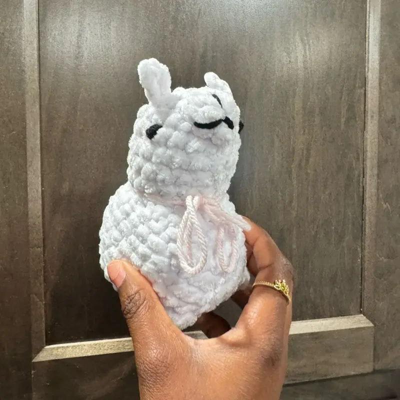 Handmade crochet llama