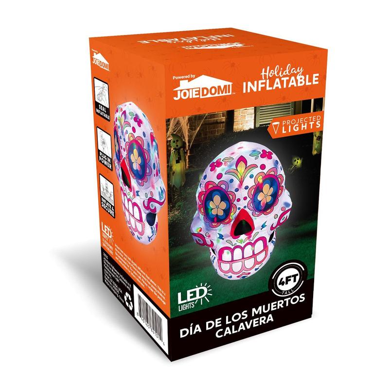 Joiedomi 4 ft Day of the Dead w/Kaleidoscope Light Inflatable