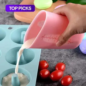 Silicone Measuring Cup Set, 125ML, 250ML & 500ML Capacity, Durable Kitchen Tool, Precise Measurement for Cooking & Baking Needs