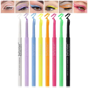 Matte Eyeliner Pen Set, 8 Pcs, High Pigmentation Creme Gel Liner, Y2K Style Makeup, Smooth and Long-Lasting, Waterproof, Ideal for Daily and Korean Makeup, Eyeliner Kit