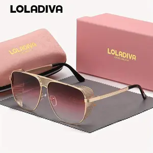 LolaDiva Unisex Fashion Full Frame Sunglasses with Anti-Reflection Outdoor Sunglasses Suitable for fashionable dressing and driving UV400