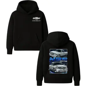 Chevy NBS Reyes Hoodie – Black Pullover Hoodie Featuring Lowered NBS Pickup Graphic with Clean Street Truck Style Design