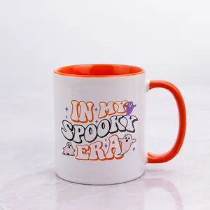 VivoPrint 11 oz In My Spooky Era Halloween Orange Ceramic Coffee Mug