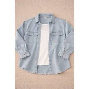 Denim shacket