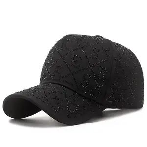 Full Rhinestone Letter Baseball Cap, Light Luxury Sparkling Rhinestone Design, Everyday Streetwear That Makes the Face Look Smaller, Versatile Peaked Cap, Holiday Gift