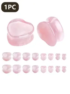 Crystal Heart Shaped Ear Gauges, Fashionable Ear Piercing Jewelry for Women & Men, Trendy All-match & Exquisite Jewelry for Birthday Gift, Body Piercing Jewelry