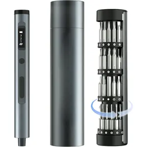 Mini 3.7V Electric Screwdriver - Precision Screwdriver Set with 60-in-1 Magnetic Bits, Magnetic Rotatable Rack, 5/32''Hex, Electric Screw Driver Cordless for Phone, Camera, Laptop, Watch Black
