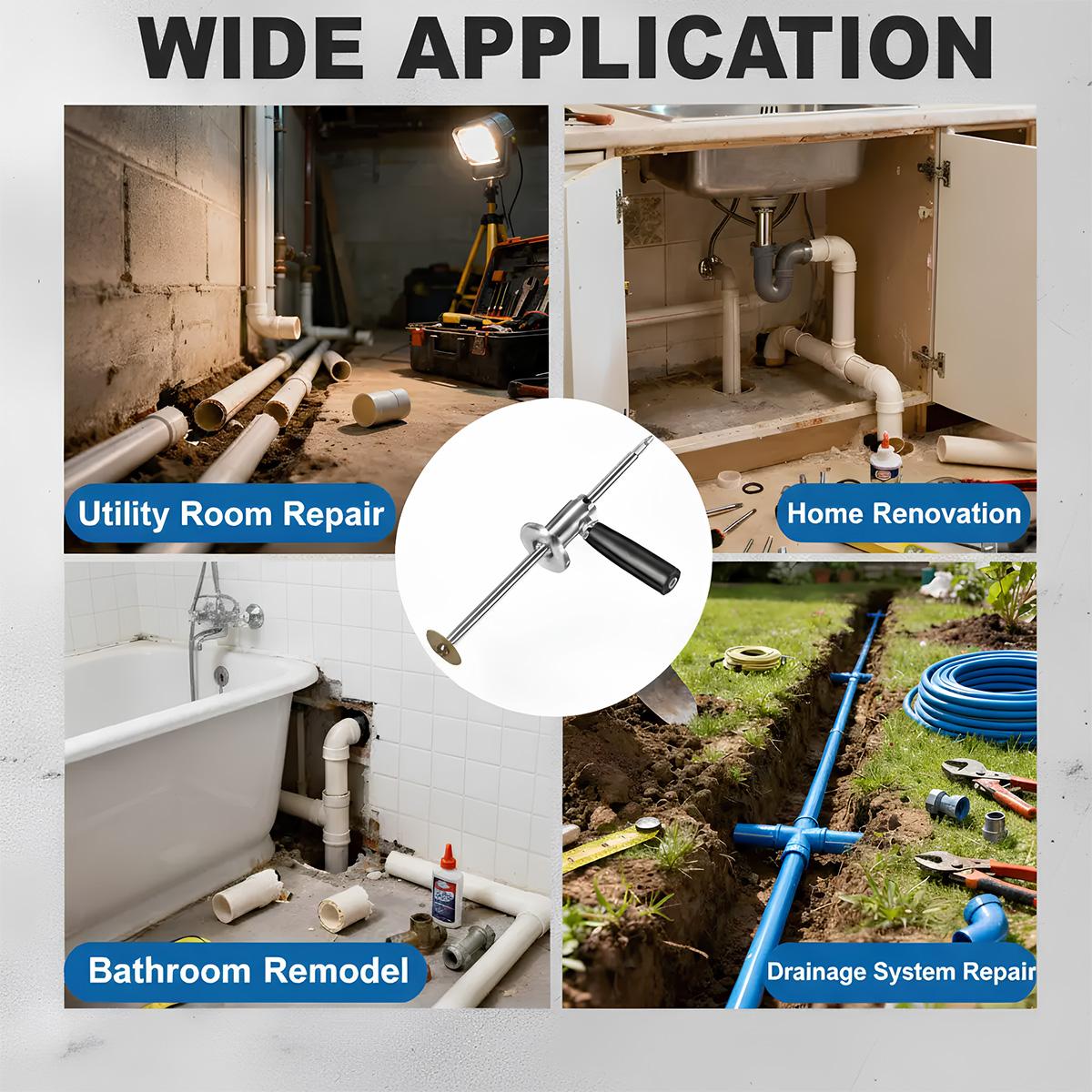 PVC Pipe Inside Cutter with Diamond Grit Wheel, Adjustable Cutting Depth for 1-1/2 to 8 Inch Pipes, 1/4" Hex Shank Fit for Drill & Impact Driver, Plumbing Pipe Cutting Tool for PVC ABS Plastic PVC Pipe Inside Cutter with Diamond Grit Wheel, Adjustable Cutting Depth for 1-1/2 to 8 Inch Pipes, 1/4" Hex Shank Fit for Drill & Impact Driver, Plumbing Pipe Cutting Tool for PVC ABS Plastic