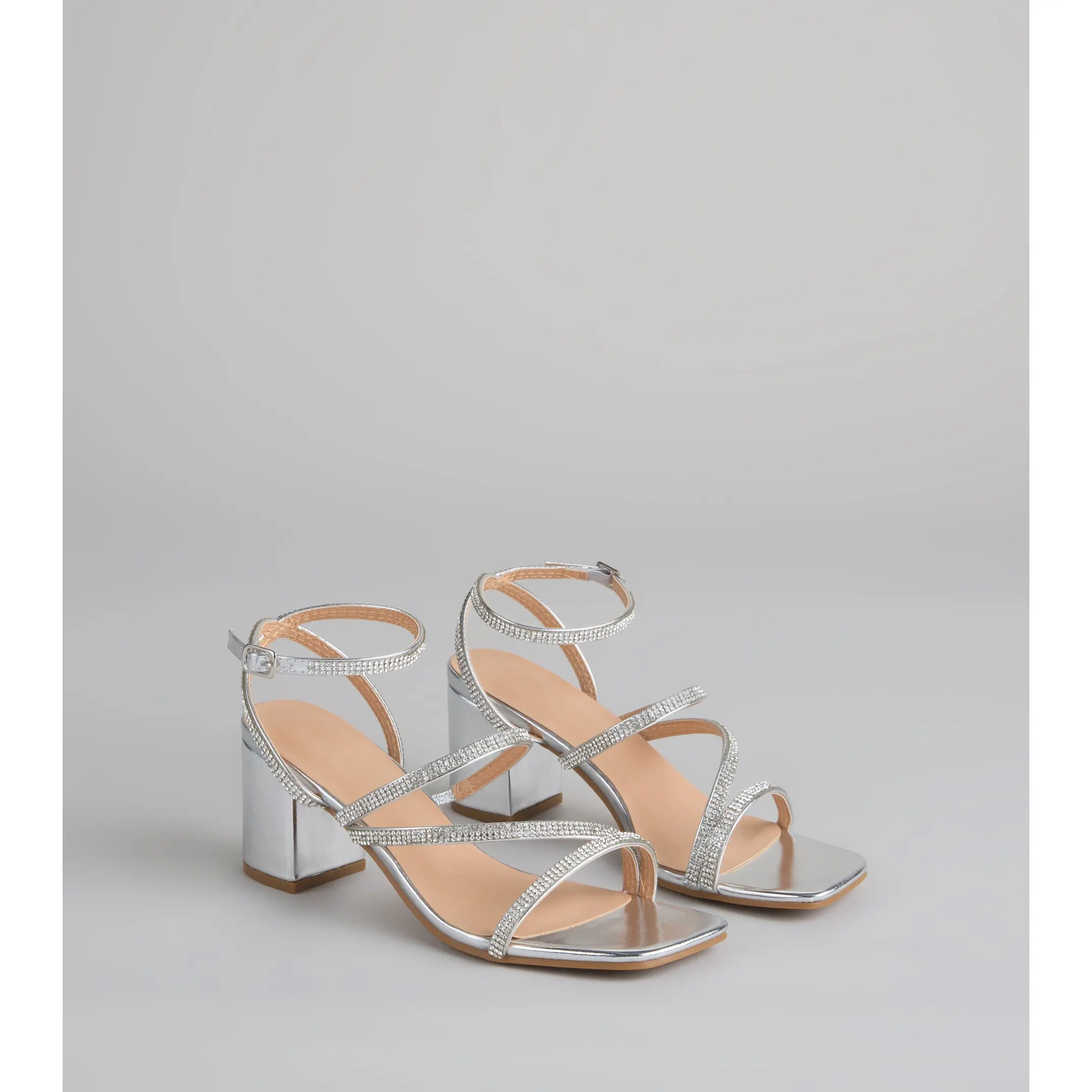 Made You Sparkle Rhinestone Block Heels