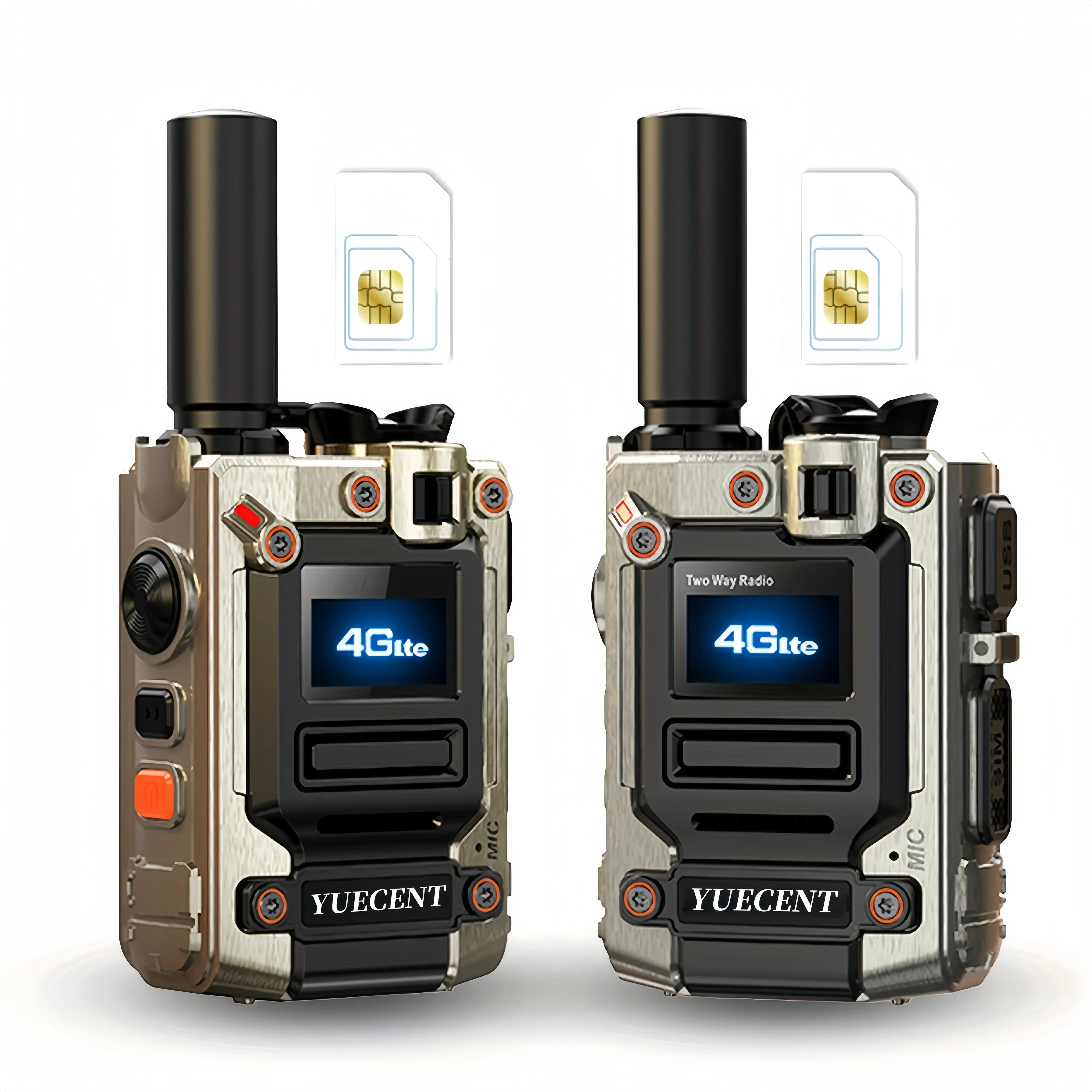 The YUECENT K300 Global POC Two-Way Radio comes with a SIM card valid for one year, supporting remote 4G network two-way communication with a communication distance of up to 5000 kilometers, making it ideal for hiking trips and camping.Comes with 2500mAh