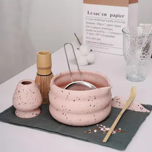 7Pcs Japanese Matcha Tea Set with Matcha Bowl Bamboo Whisk Tea Spoon & Towel in Elegant Gift Box for Home Kitchen Tea Ceremony Tool Kit