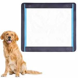 Pet Cat Dog Leak-Proof Training Pad Tray, Portable Floor Protection Mat with 4 Magnetic Clips, Available in S/m/l/xl Sizes