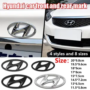Hyundai Front Grille Trunk Badge Sticker for Hyundai Models I10 Elantra Tucson, Custom Exterior Decal Accessory for Unique Style, Car Decals, Vehicle Exterior Decoration
