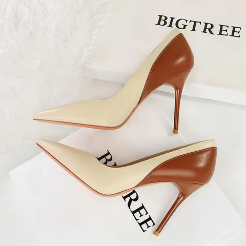 Women's Fashionable Colorblock Pointed Toe Classy Stiletto Heels, Elegant High Heel Shoes for Party, Banquet, Wedding Shoes, Trendy All-match & Exquisite Heels for Women & Girls