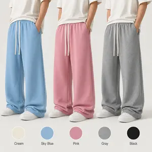 Men's Ultimate Comfortable Jogger Pants 3-Piece Set!Loose drawstring wide-leg fit | Everyday casual wear | Gray/black essential piece | Four-season casual pants | Soft sweatpants | Fleece sweatpants | Warm home loungewear pants