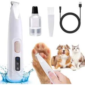 Pet Micro Precision Paw Trimmer Upgrade Multifunctional Hair Clippers Waterproof Rechargeable Shaver with LED Light for Paws Eyes Ears Face Rump Grooming Tools