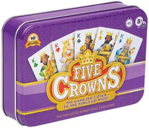 Five Crowns Collectible Tin – Card Game for  and Adults, Family Game Night, The Game isn’t Over Until the Kings Go Wild, 5 Suited Rummy Ste Card Game, 1-7 Players, es 8+