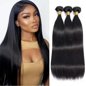 Cliclihair 15A Straight Bundles Brazilian Virgin Hair 100% Human Hair Unprocessed Natural Color Extensions with Free Gifts