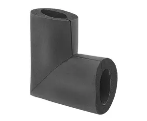 Flexible Rubber Foam Pipe Insulation Elbow, 1/2" Thick Wall, 1-3/8" ID