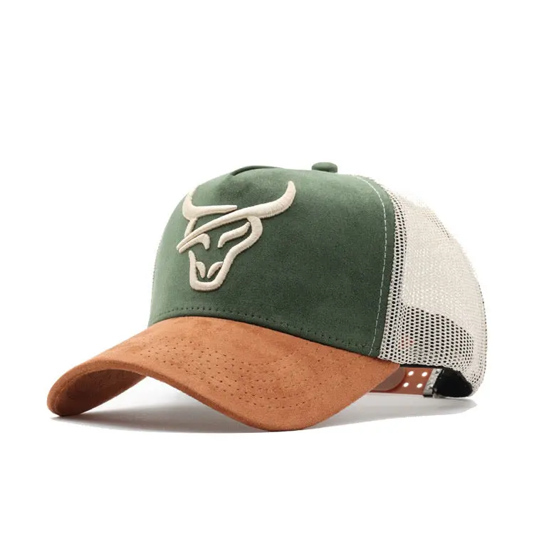 HONKER BULL HAT  GREEN/CREAM - MESH