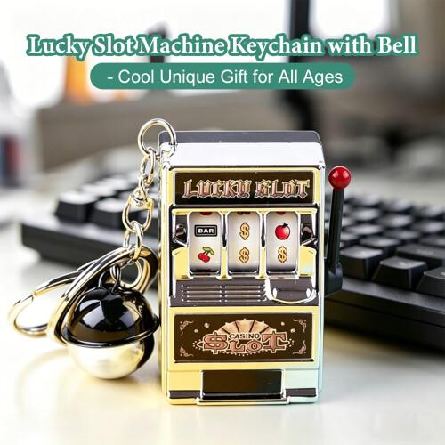 Mini Fruit Slot Machine Keychain Novelty Keyrings Lucky Charm Novelty Gifts Mini Casino Pendant Bag Charm Mini Bag Keyring for Kids Adults