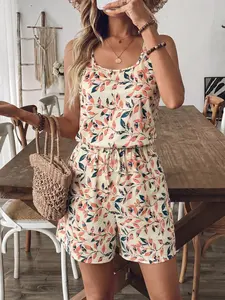 【Graduation Season】Women's Summer Sleeveless Waist-Cropped Floral Print Dress, Perfect for Daily Casual Wear, Dates, Weekend Dinners, Stylish and Comfortable