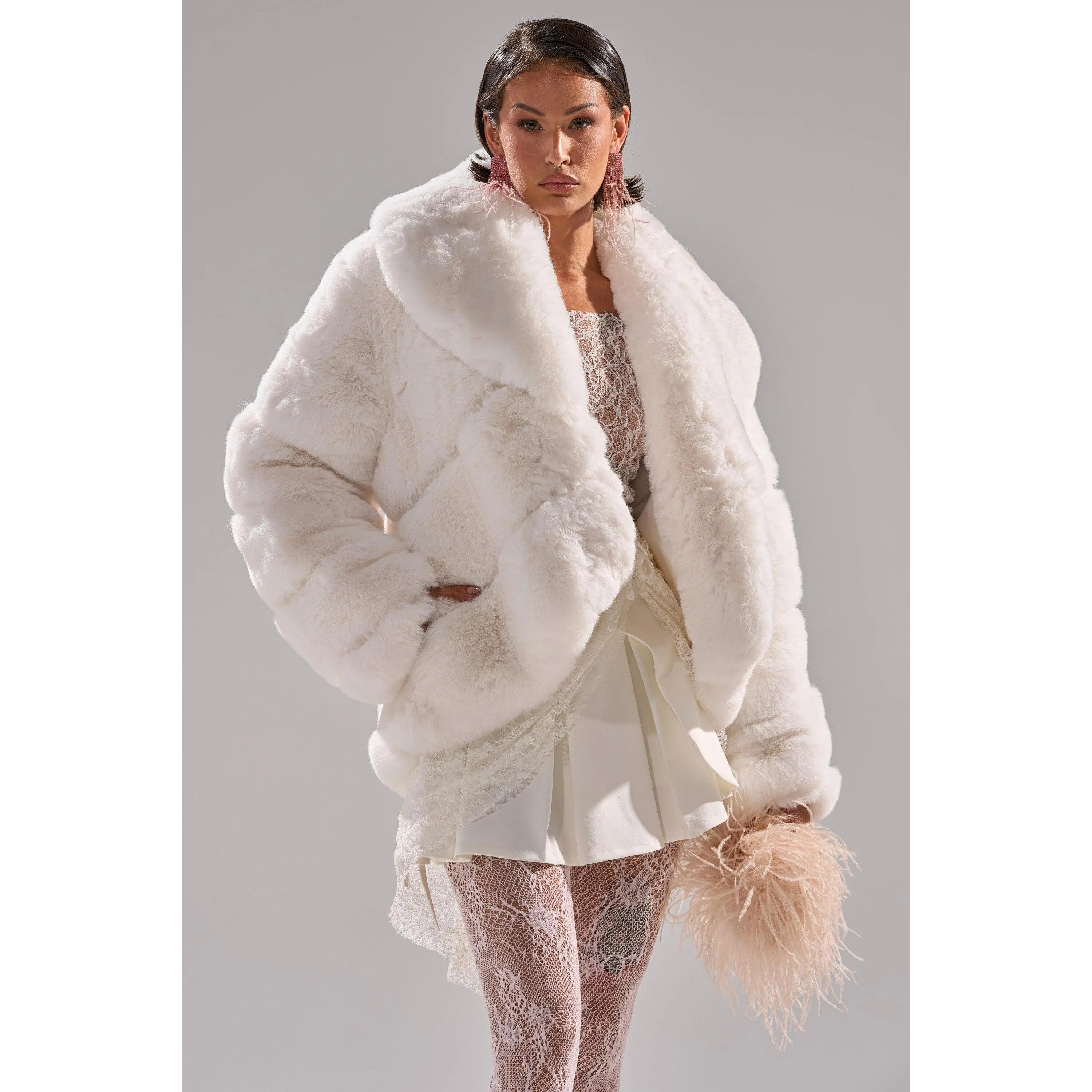 megan fox white fur jacket - TikTok Shop