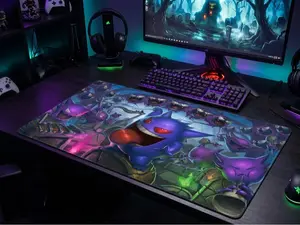 GGengarr Gaming Desk Mat Mouse Pad Playmat, Anime mousepad