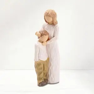 Angel Design Resin Ornament, 1 Count Modern Desktop Decoration, Warm Gift for Friend & Family, Home Decor Supplies for Living Room Bedroom