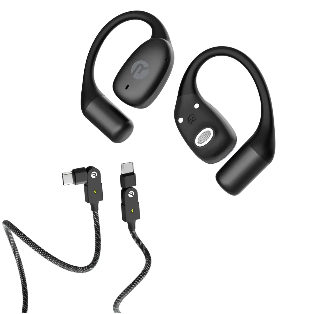 Raycon Essential Open Earbuds & Magic Spin Cable Exclusive TikTok Bundle Raycon Essential Open Earbuds & Magic Spin Cable Exclusive TikTok Bundle