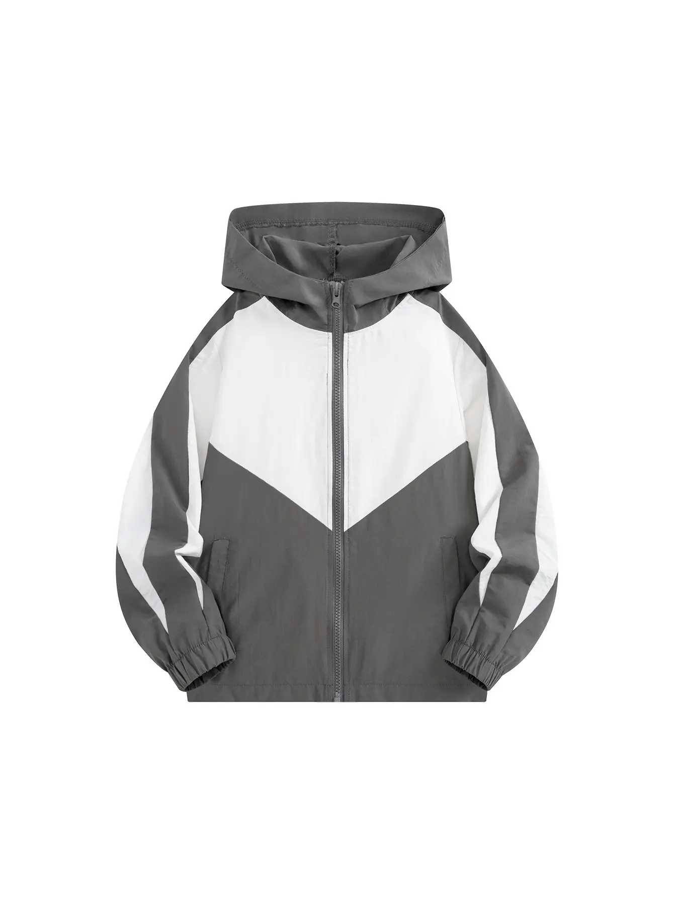 Boys' Casual Zip up Jacket Set, College Style Colorblock Design, Long Sleeve Hooded Zip Pocket, Trendy Fashion for Daily Wear & Outdoor Activities, Zipper Pocket Jacket