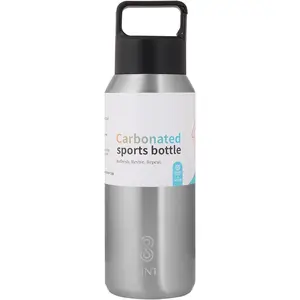 Carbonated Sports Bottle- Leak Proof 20 oz| 600 ML Silver