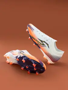 Fashion Breathable Soccer Shoes Football Boots Fg/ag Long Nails Artificial Grass Suitable for Training and Matches All-Season Anti-Slip Sports Shoes