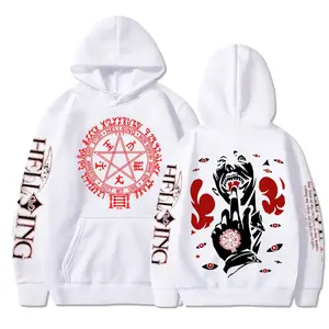 Alucard Hellsing Ultimate Anime Graphic Hoodie Sweatshirt, Vintage Streetwear Hoodie, Casual Sweater Hoodie outfits, Unisex, Trendy Sweatshirt Hoodie