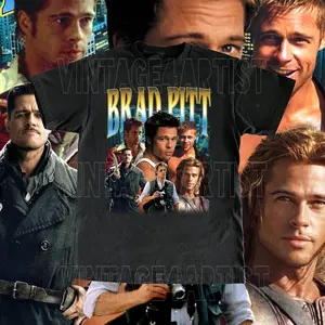 Vintage Brad Pitt T-Shirt – Custom Actor Fan Tee
