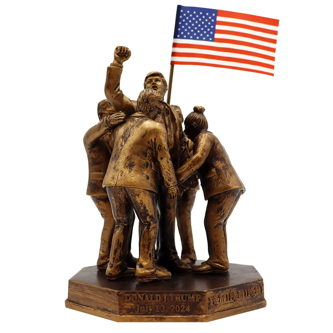 3D Sculpted Bronze Statue of President Trump in Action - Resin-Bronze Statues, Home Decor Sculpture (Pre-Order, Expected to Ship in June 2025)