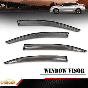 Fit For 12-15 Honda Civic Sedan JDM 3D Wavy Style Window Visor Rain Guards