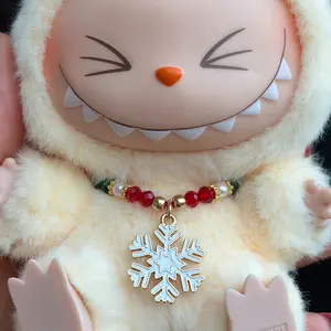 3 Labubu Necklaces Snow Flake Christmas Gift