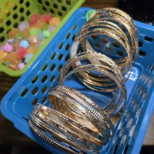 Elegant Gold-Tone Bangle Bracelets Set of 3 for Women's Fashion Accessories